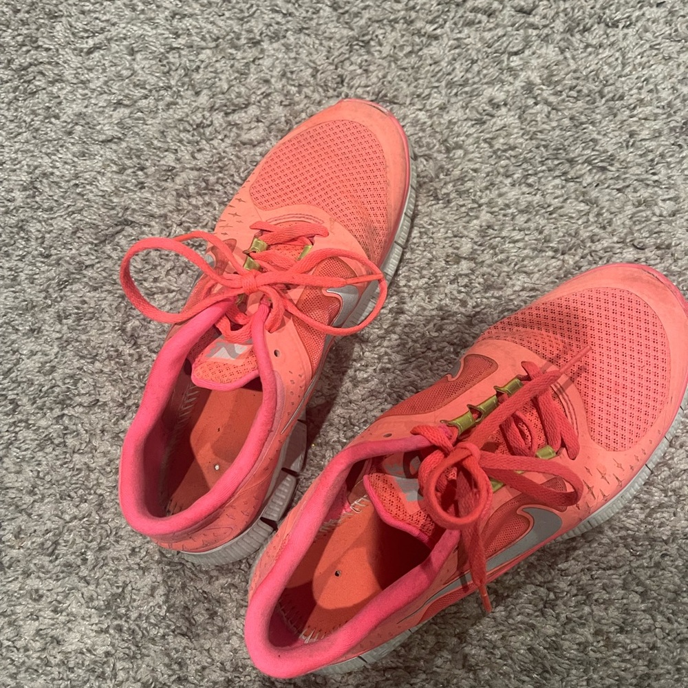 Nike free run 3 neon sneakers women size 8